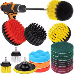 Electric brush set floor brush electric drill shoe cleaning floor polishing housework brush car brush head household hard bristles soft bristles