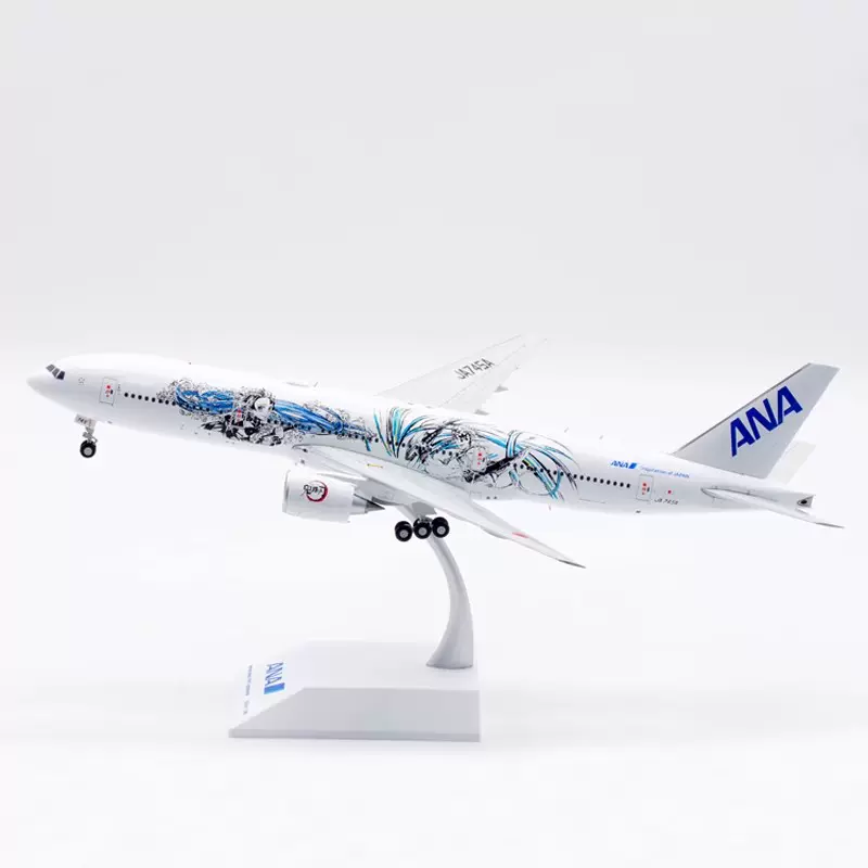 JCWing1:200 全日空B777-200 JA745A鬼滅之刃襟翼合金飞机模型 