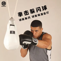 Boxing Speed Reaction Pear Ball, Home-Use Pear-Shaped Hanging Ball, Leather Suspension Training Dodge Device, Small Punching Bag, Rebound Swing Arm