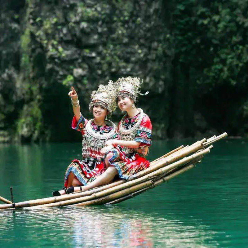 重庆旅游5天4晚跟团游纯玩武隆天坑仙女山阿依河九黎城龚滩古镇