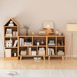 Children's Bookshelf Floor-Standing Storage Rack Home Bookcase Living Room Free Combination Cabinet Classroom Living Room Wall Storage Cabinet