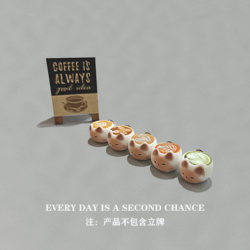 Cute 3D Cat Latte Art Coffee Cup Trendy DIY Desk Workstation Screen Decoration Ornament Car Accessory