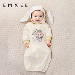 [Artist Collaboration] Manxi Red Camellia Silk Cotton Baby Romper Newborn Long Robe Baby Clothes