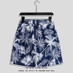 
Summer beach pants men's trendy brand ins loose sports five-point quick-drying flower shorts trendy casual pants temperament
