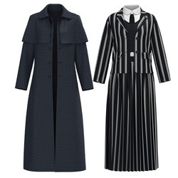 Jiamei's new Halloween children's performance cosplay costume dark gothic Wednesday school uniform jacket