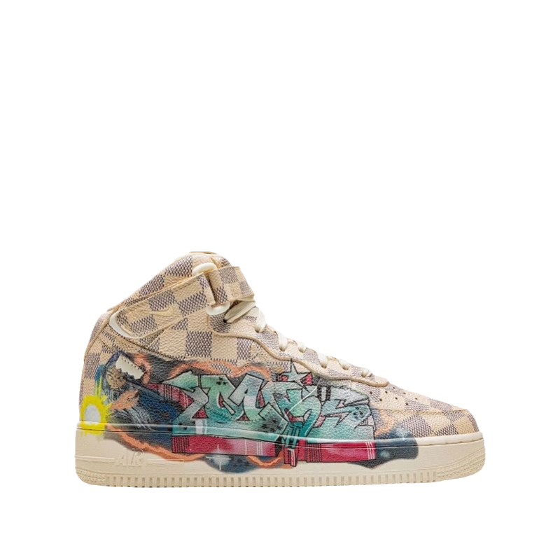 Nike耐克男女通用x Louis Vuitton Air Force 1 Mid 运动鞋-Taobao Malaysia