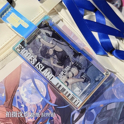 In Stock | Arknights Pass Card Holder Glitter Art Paper Protective Sleeve Card Case Anime Pendant