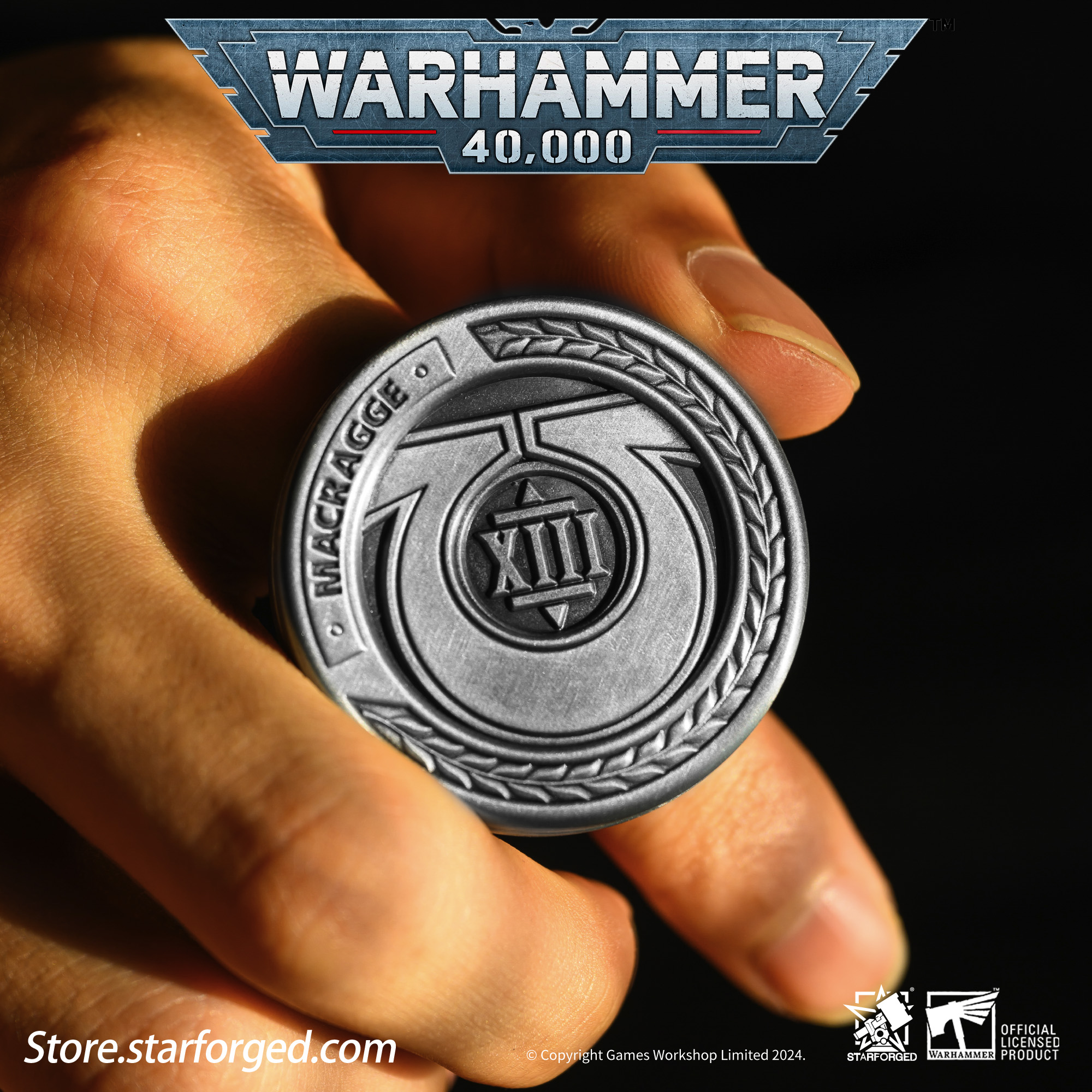 ウォーハンマー限定コイン Starforged Warhammer 40k 金属製おもちゃ - ウォーリアーパパコイン