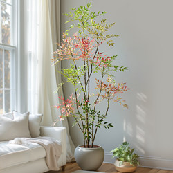 High-End Artificial Plant Potted Plant, Indoor Floor-Standing Fake Tree, Living Room Artificial Green Plant, Landscape Decoration, Home Decoration