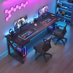 Desk Double Computer Desk Desktop Bedroom Home Modern Simple Panel Table and Chair Combination Set Gaming Table