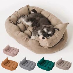 Four-Season Pet Bed, Warm Dog Bed Mat, Sofa, French Bulldog Sleeping Bed, Multifunctional Cat Bed, Soft, Breathable, Machine Washable