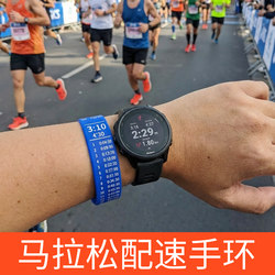 Marathon Pace Tracker Sports Wristband Running Pace Tracker for Half Marathon Professional Full Marathon Pace Timing Wristband
