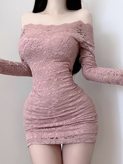 European And American Women's Clothing Hot Girl Art Tight One-step Dress