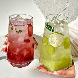 ins Fenglingjiao Glass Cup Internet-Famous Restaurant Fruit Tea Cup Soda Sparkling Water Cup Cold Drink Cup Drinking Cup