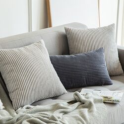 Japanese Imported Light Luxury Solid Color Sofa Cushion Backrest Pad Living Room Modern Large Pillow Bed Head Rectangular Pillowcase