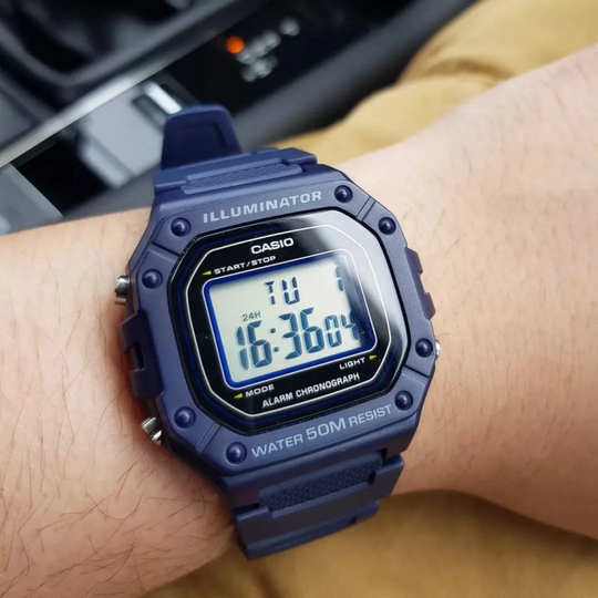 Reloj Deportivo Digital Casio W-218h-1a Para Hombre y Mujer