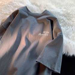 Heavyweight Short-Sleeve T-Shirt for Men, Summer 2026 New Style, Trendy Loose Fit, Student Pure Cotton Couple T-Shirt Top