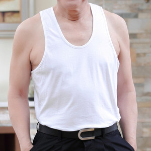 
2-pack pure cotton sweat vest for middle-aged and elderly men loose sweat-absorbing daddy vest plus size base coat