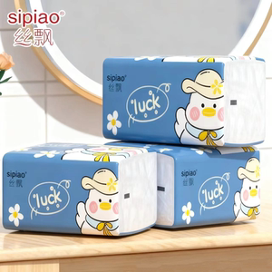 
Silk Piao Lucky Duck 4-layer thickened large bag tissue paper hotel toilet paper restaurant napkin household toilet paper toilet paper