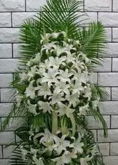 龙华殡仪馆送花悼念花篮1 8米2层花篮白事花篮去世花篮