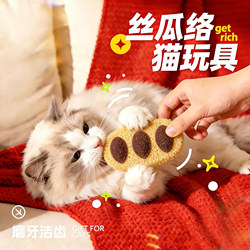 Loofah Cat Toy Teaser Stick for Self-Entertainment and Boredom Relief, Kitten Teething Stick for Teeth Cleaning and Exercise