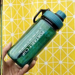 Fitness Water Bottle Large Space Cup 2000ml Plastic Water Cup Extra Large Capacity Men's Portable Outdoor Sports