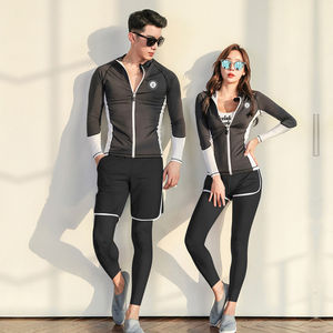 South Korean split diving suit Speed dry zipper sunscreen, salmon, men's and women's long -sleeved swimsuit surfing couple suit