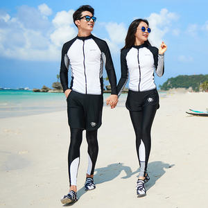 
Couple diving suits for women split long sleeves swimsuits and trousers sun protection slimming swimming suits snorkeling suits jellyfish suits men