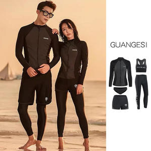 
Two-piece wetsuit female couple swimsuit suit long-sleeved trousers sun protection jellyfish suit surfing snorkeling suit sports swimming