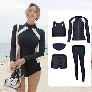 
Korean new couple's long-sleeved swimsuit, men's sun protection trousers, snorkeling suit, two-piece zippered jellyfish diving suit