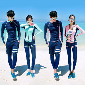 
Wetsuit women's long-sleeved two-piece trousers sun protection quick-drying surfing swimsuit suit couple snorkeling suit jellyfish suit