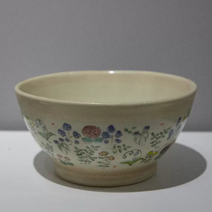 陶芸家 作家物 八木明 馬上杯 盃 杯 青白磁 鎬 箱なし 陶芸家 作家物