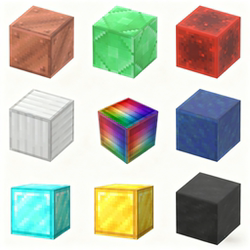 Gold Nugget, Minecraft Magnetic Blocks, Building Blocks, Diamond Blocks, Copper Blocks, Ruby Blocks, Emerald Blocks, Coal, Endless Blocks