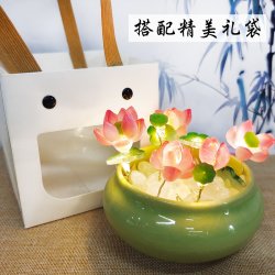 Glazed lotus night light handmade diy lotus lotus ornaments atmosphere light event gift bedroom sleep light
