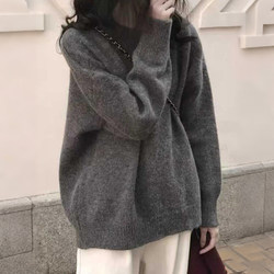 Sweater for Plus-Size Women 2025 New Autumn and Winter Loose Fit Large Size Lazy Style High-End Feel Can Be Worn as an Inner Layer or Outerwear Thick Base Shirt