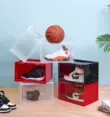 Trong Suốt Hộp Đựng Giày Bảo Quản Hiện Vật AJ Giày Sneaker Tủ Trưng Bày Acrylic Hấp Thụ Từ Tính Hộp Nhựa Dày Tường Giày 