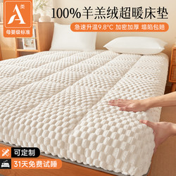 Lamb Wool Mattress Pad for Home Bedroom, Thickened for Winter Warmth, Suitable for Students' Rental Apartments, Milk Velvet Mattress