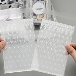 Blogger's Same Style White Lace Self-Adhesive Bag, New Card Packaging Printed Gift Bag, Postcard Self-Sealing Bag