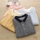 Double-layer cotton garland plaid long-sleeved shirt for women loose large size 2025 spring clothing literary and casual pure cotton soft shirt