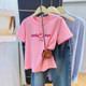 Pink T-shirt for women with small cartoon age-reducing students short sleeves 2025 new hot summer pure cotton round neck top
