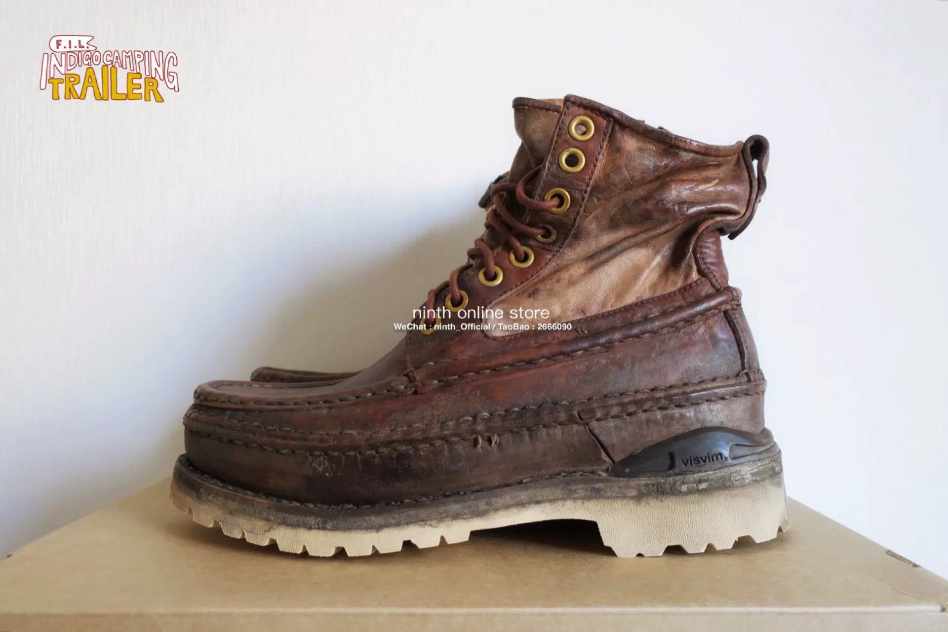 sold】VISVIM 22SS ICT GRIZZLY BOOTS 泥染造旧破坏高帮靴-Taobao