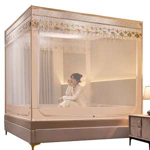 Antibacterial Children's Baby Anti-fall Mosquito Net Advanced Home Bedroom Free Installation Yurt Thickened 2025 New Fence
