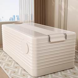 Japanese Imported Mujie Storage Box, Large Capacity, Thickened for Home Use, Clothes and Quilt Organizing Box, Foldable with Wheels