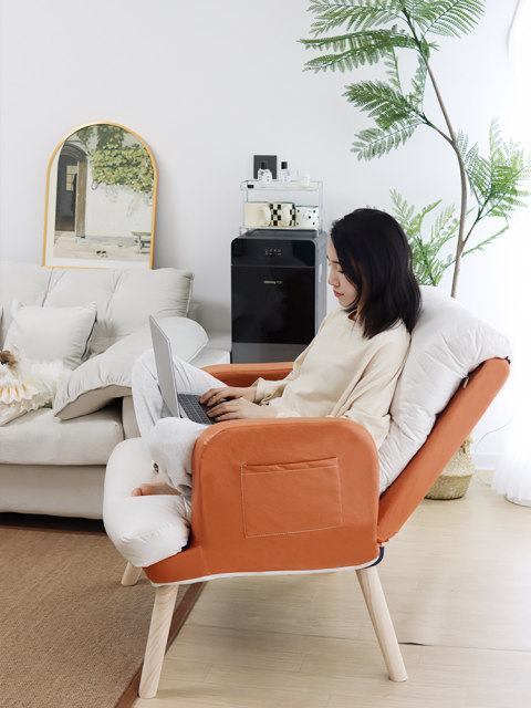 Folding lazy sofa computer chair back chair leisure lazy chair study ...