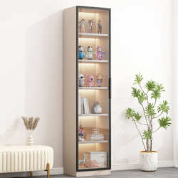 Bookshelf Floor-Standing Storage Rack Home Bookcase Living Room Display Cabinet Wall-Mounted Integrated Storage Cabinet Children's Dust-Proof Cabinet with Glass