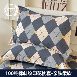 Men's Pure Cotton Pillowcases, Set of Two, 48Cmx74Cm, Household Use, 2024 New Nordic Style, 100% Cotton, Full Head Pillowcase