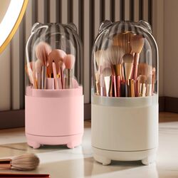 Japanese Imported Rotating Desktop Makeup Brush Holder Lipstick Box Eyeshadow Brush Storage Container Cosmetics Organizer