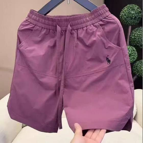 
The hottest summer new fast-drying laser drilling shorts for men's casual versatile simple embroidered five-point pants