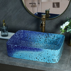 Weijingfu Ceramic Chinese-Style Creative Countertop Basin Retro Art Washbasin Bathroom Household Washbasin Single Basin