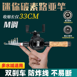 Dragon Head Ultra-Short Telescopic Lure Rod Full Set Ultra-Light Hard Sliding Float Fishing Rod Portable Mini Sea Rod Casting Rod